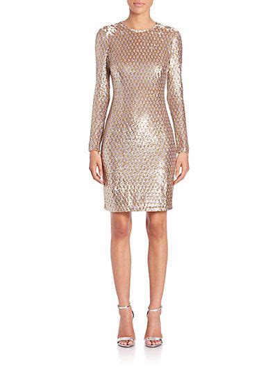 michael kors mesh long sleeves dress|Michael Kors lace dress.